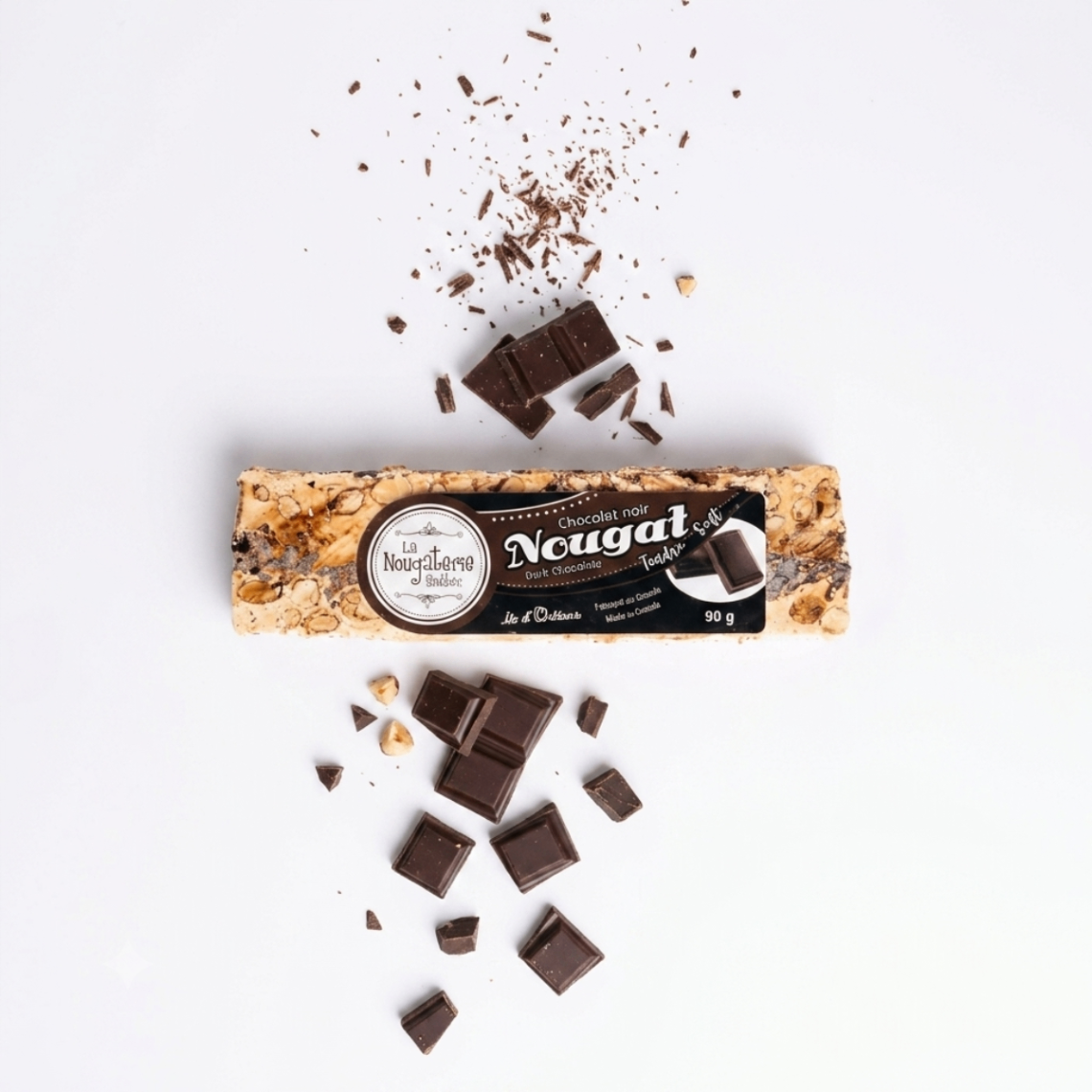 Barre de nougat chocolat noir La Nougaterie