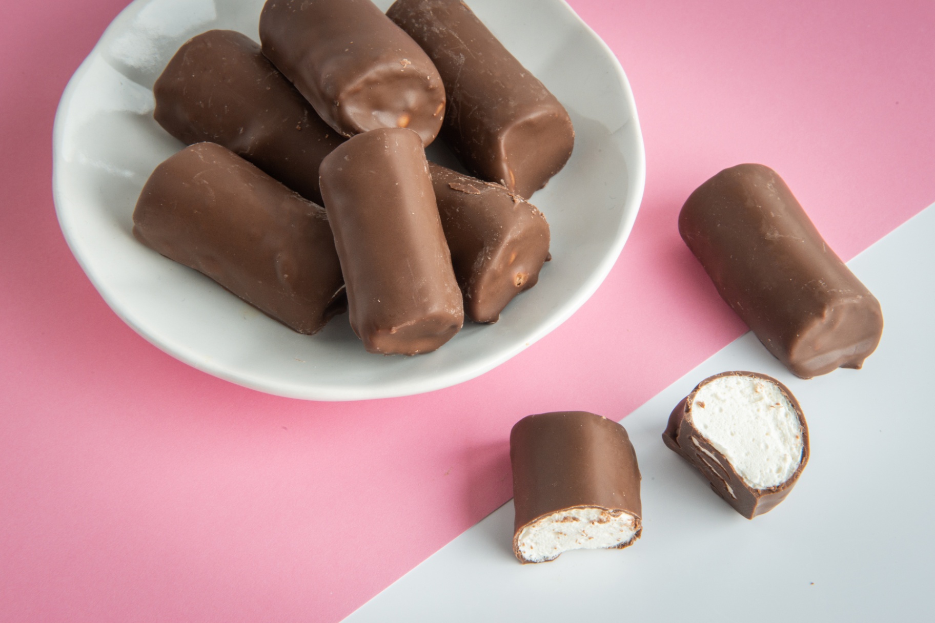 Guimauves enrobées de chocolat